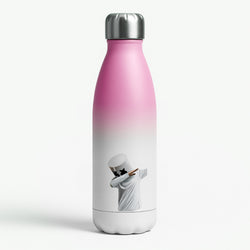 White Helmet DJ Dab Pink Water Bottle