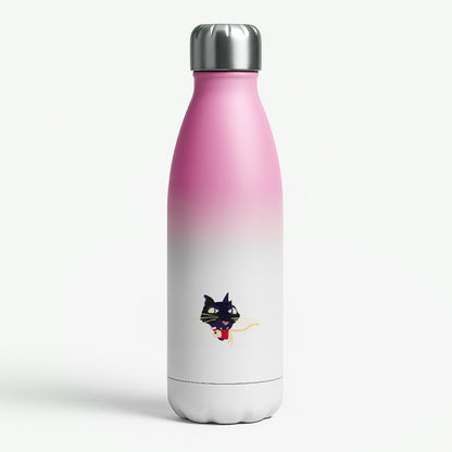 Mouse Eating Pink Water Bottle