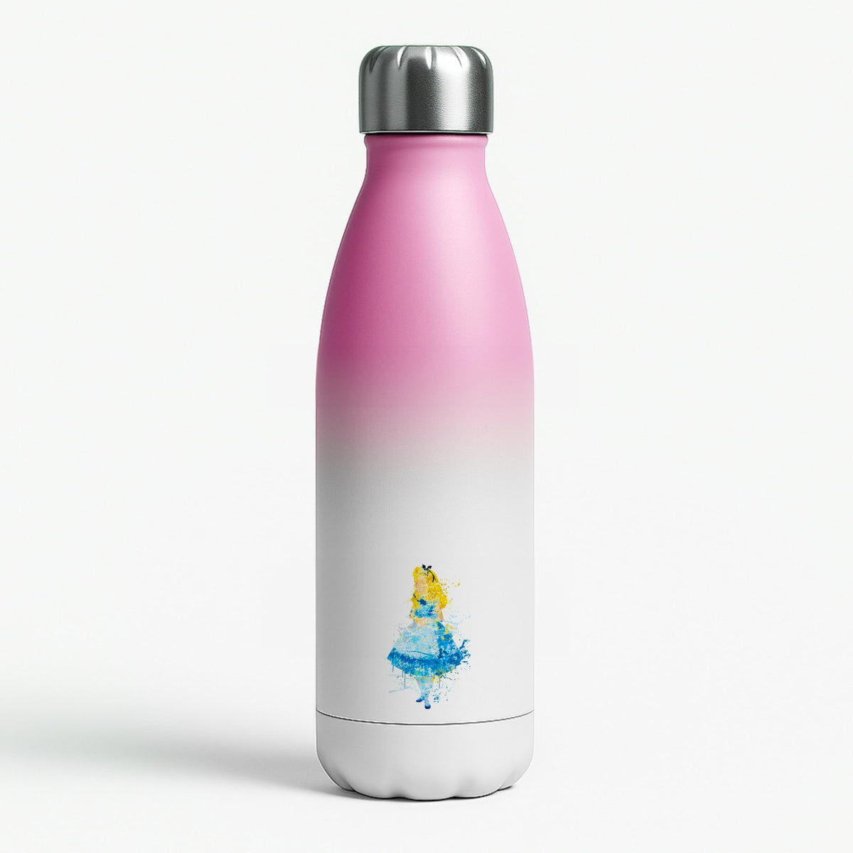 Watercolour Alice in Wonderland Fairytale Water Bottle