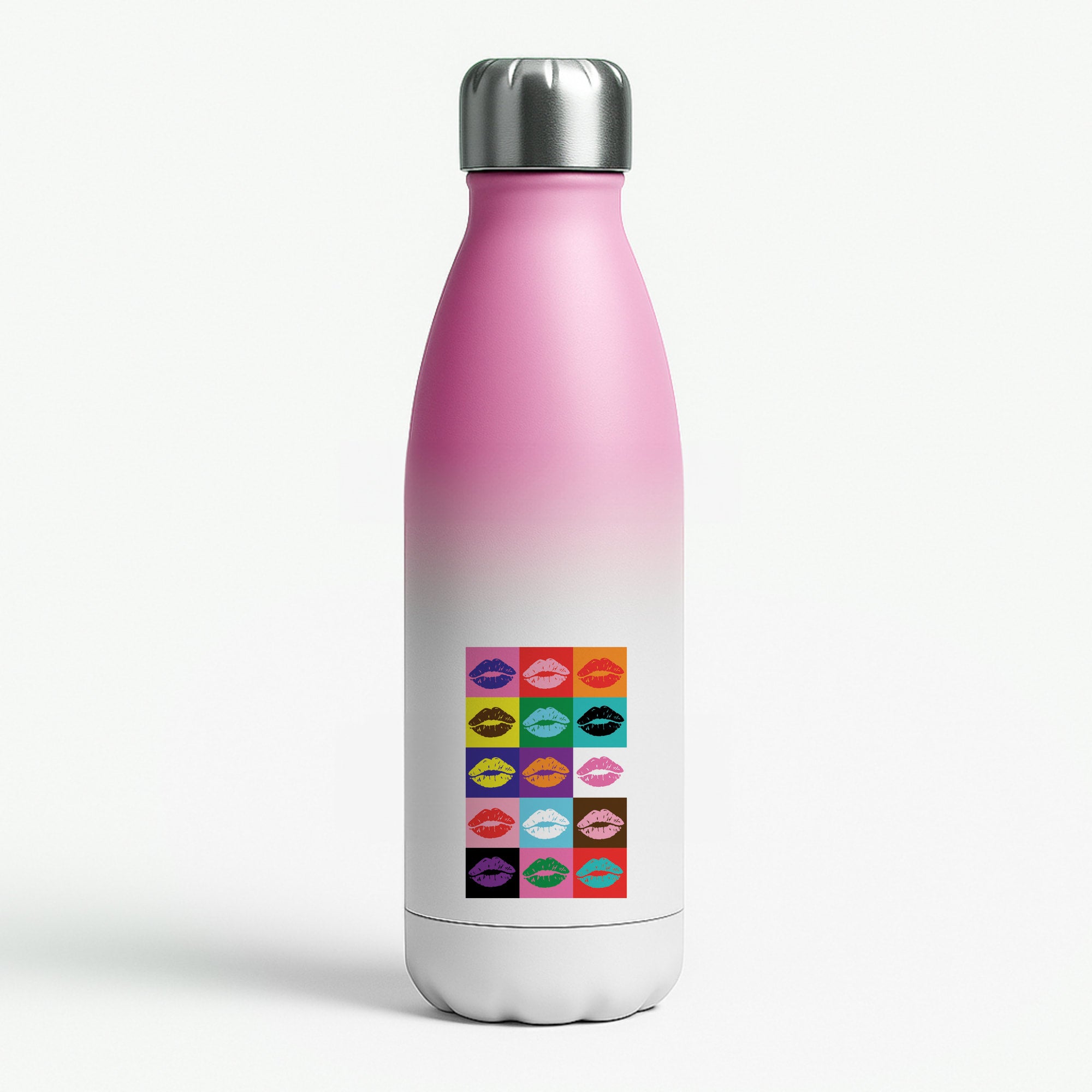 Lips Collage - Pride Pink Water Bottle