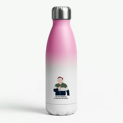 Are You Asking Me To Step Into Christmas - Gavin And Stacey Pink Water Bottle