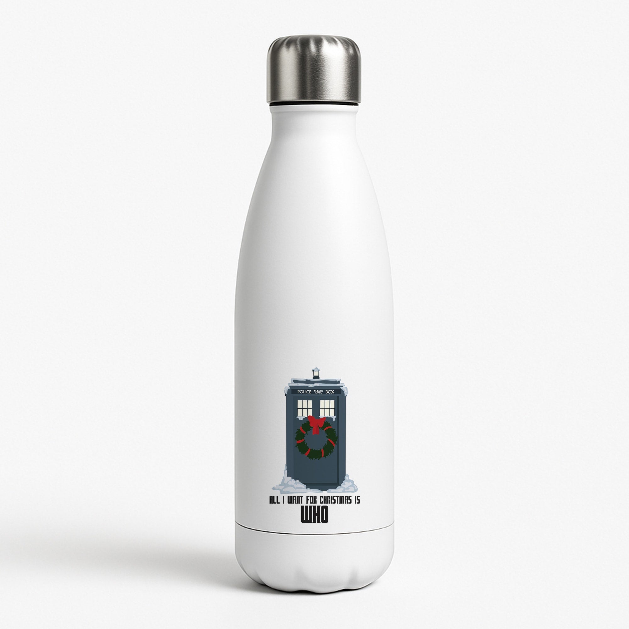 All I Want For Christmas Is Who - Doctor Who Water Bottle