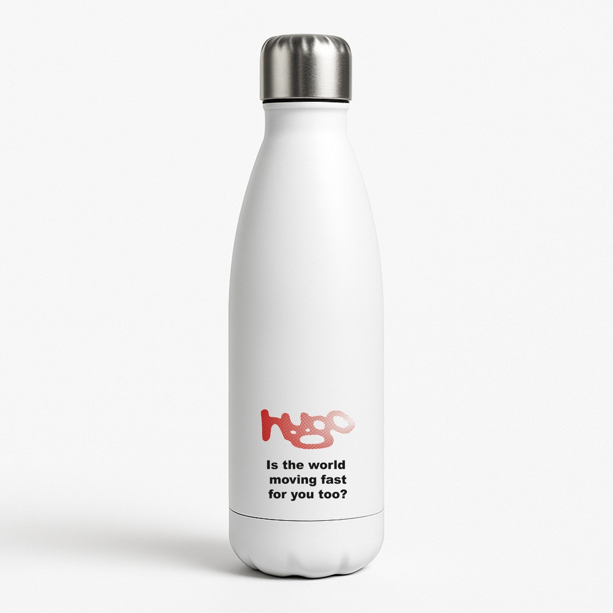 Pink Hugo - White Water Bottle