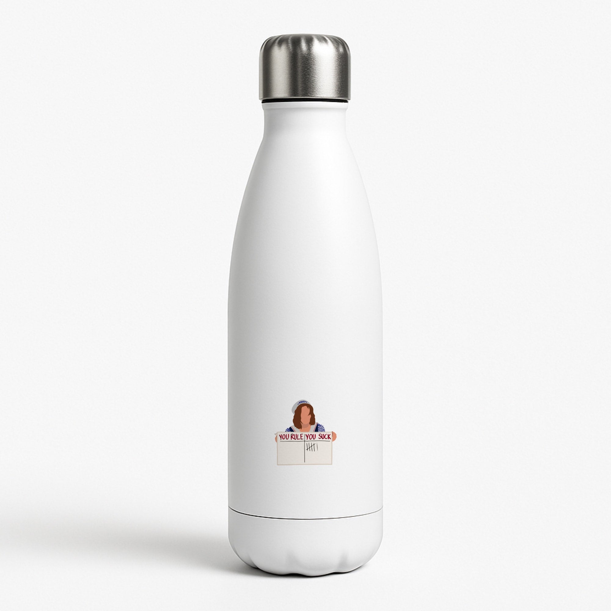 You Suck Tally White Water Bottle