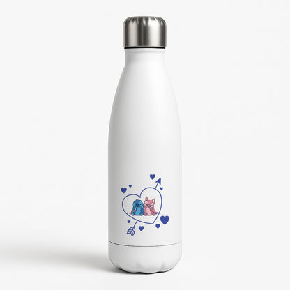 Arrow Heart - Pink Alien White Water Bottle
