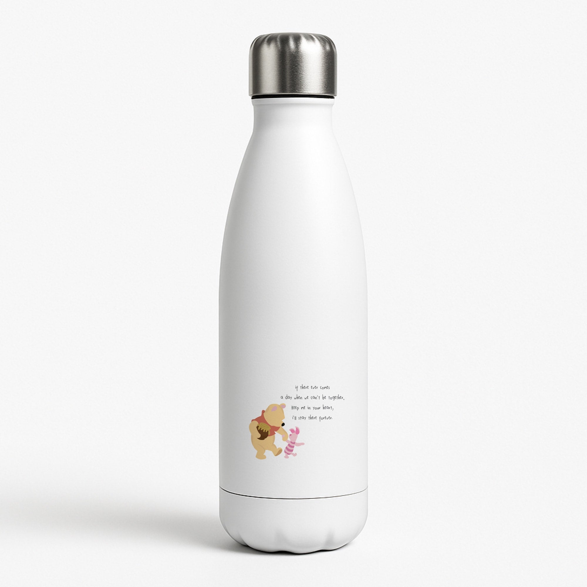 I'll Stay There Forever - Winnie White Water Bottle