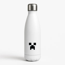 Creeper Face - Mining White Water Bottle