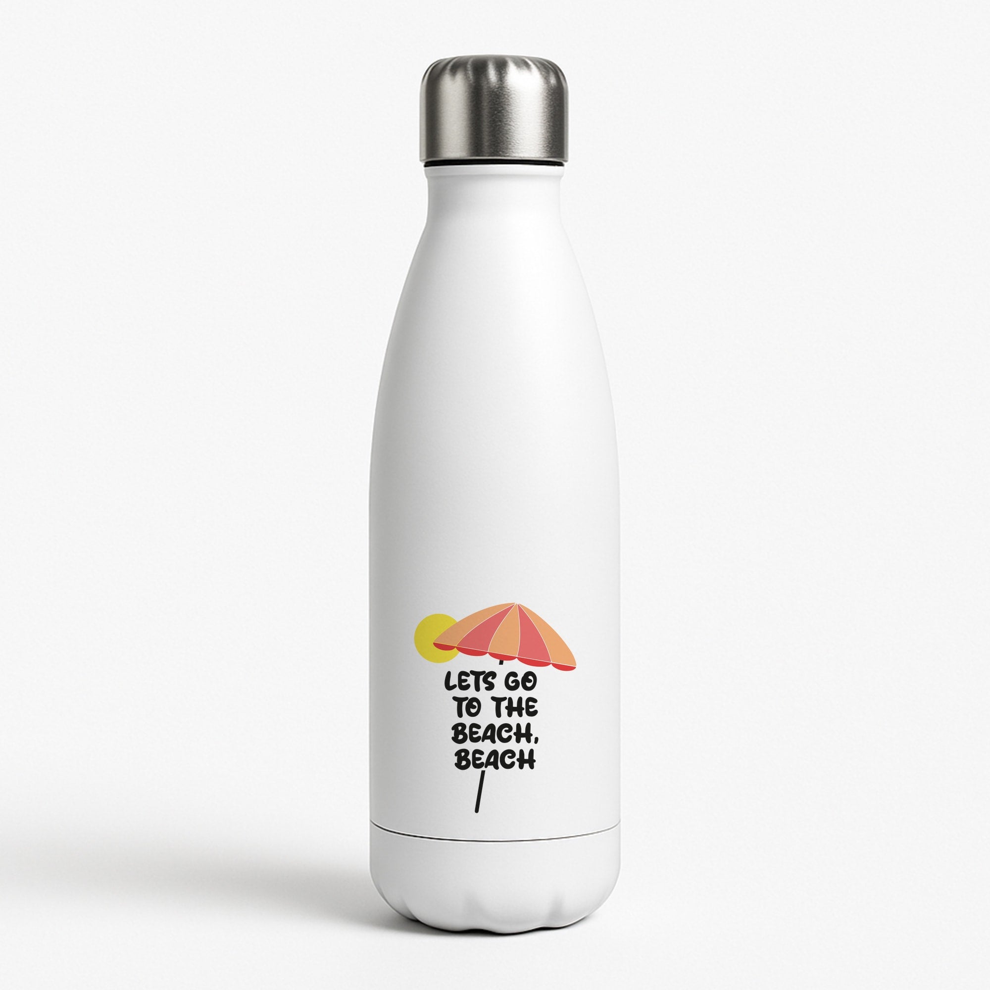 Lets Go To The Beach - Summer Quotes Water Bottle