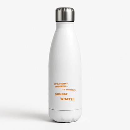 It's Friday Theeeen White Water Bottle