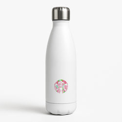 Pink Coffee Logo White Water Bottle