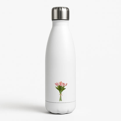 Spring Tulips White Water Bottle