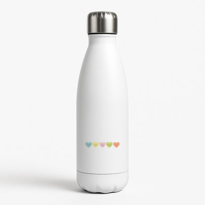 Love Hearts- Valentine's Day White Water Bottle
