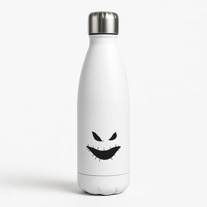 Green Face White Water Bottle