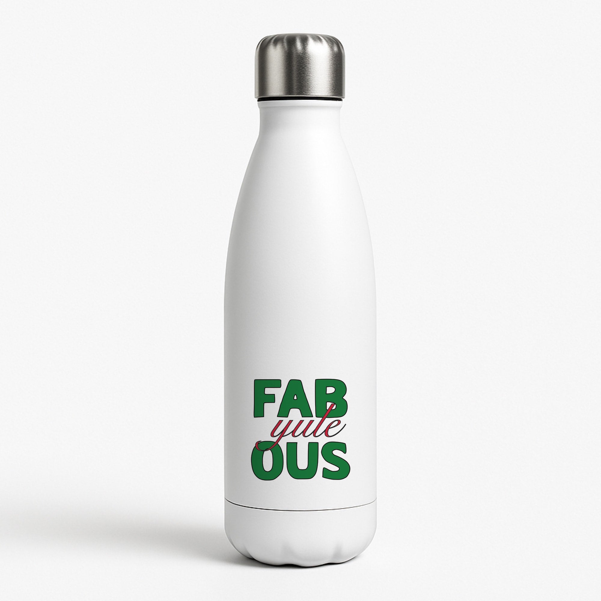 Fab-Yule-Ous Red - Christmas Puns Water Bottle