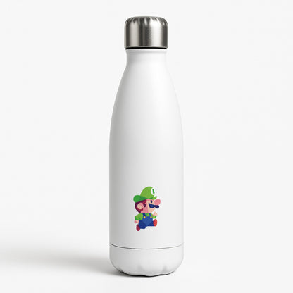 Running Luigi - Mario White Water Bottle