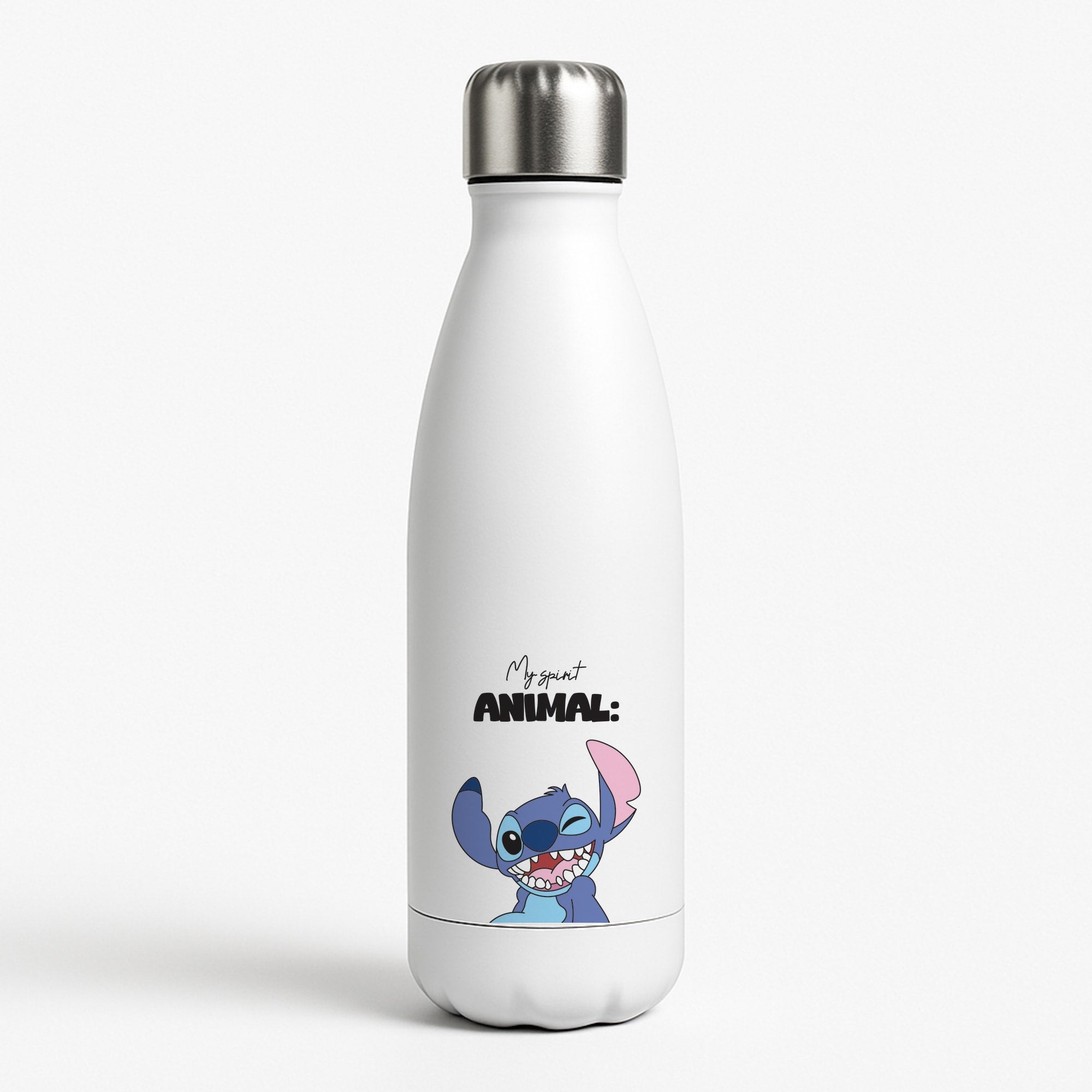 My Sprit Animal Blue Alien White Water Bottle
