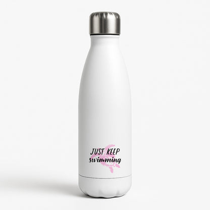 Just Keep Swimming - Summer White Water Bottle