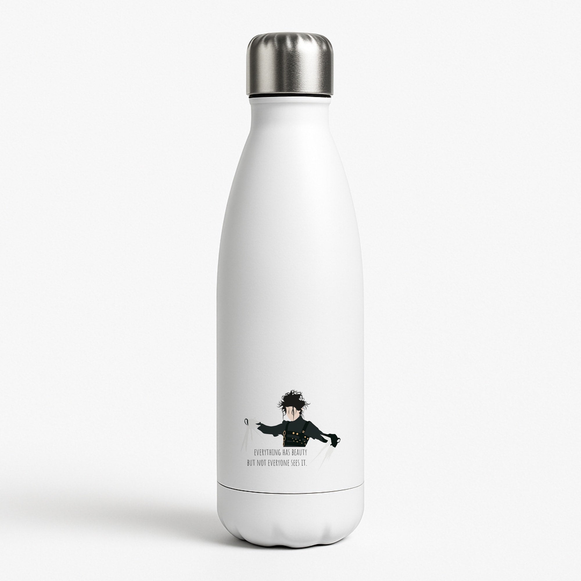 Everything Has Beauty - Scissorhands White Water Bottle