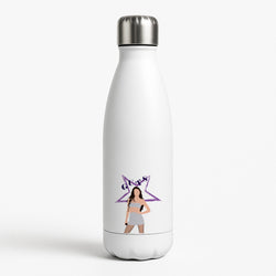Dark Purple Olivia White Water Bottle