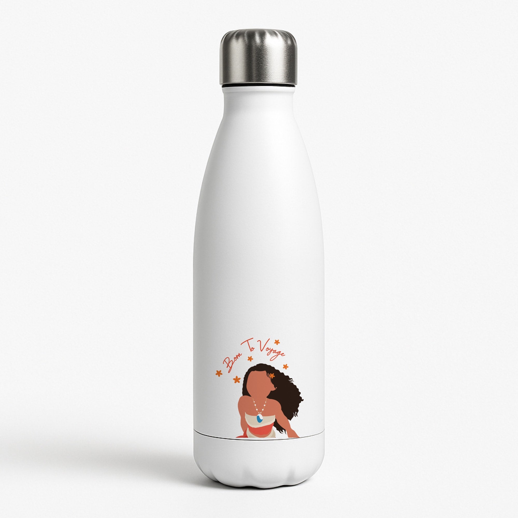 Born To Voyage White Water Bottle