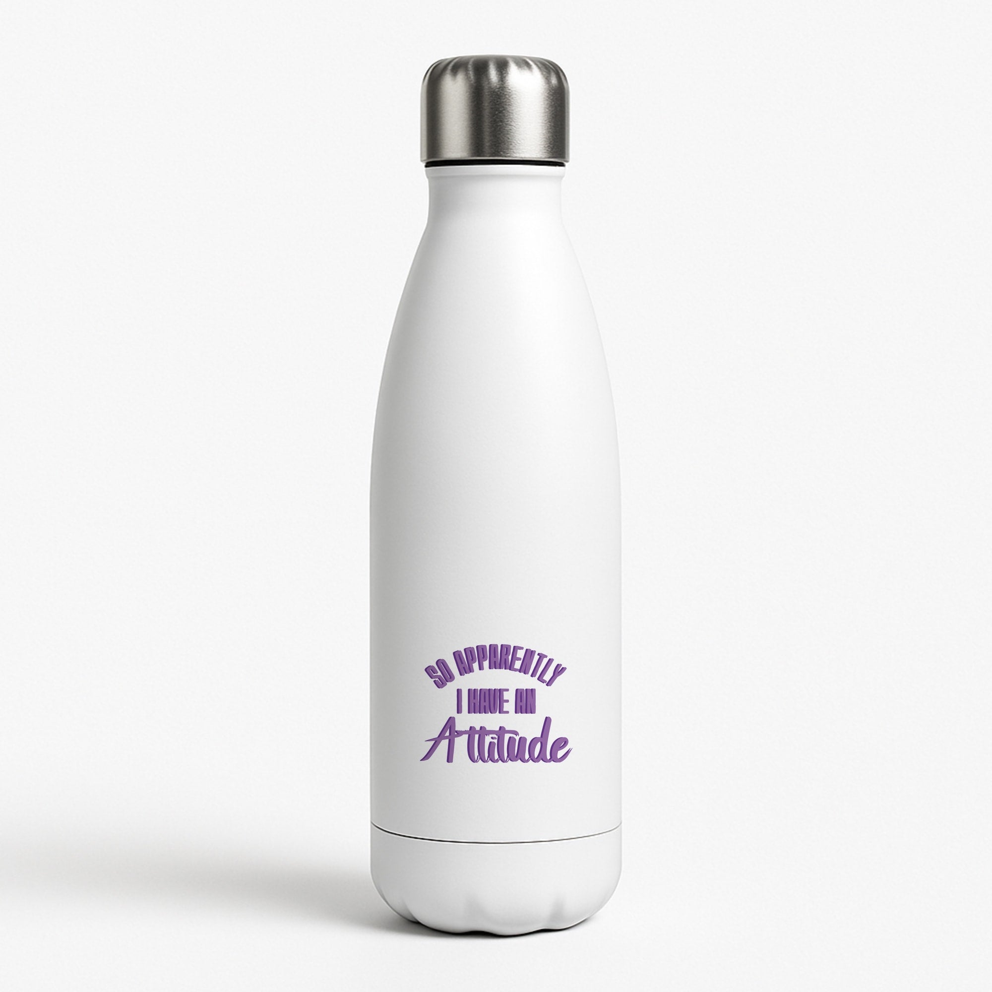 Apprently I Have An Attitude - Funny Quotes White Water Bottle