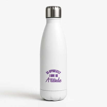 Apprently I Have An Attitude - Funny Quotes White Water Bottle