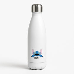 Blue Alien - Personalised Disney White Water Bottle