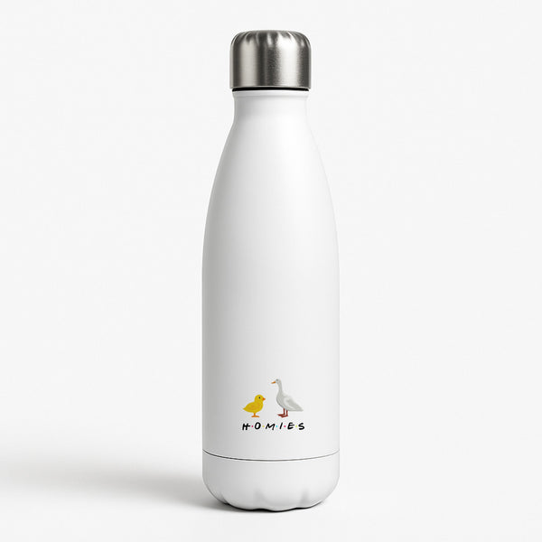 Homies Chick And Duck White Water Bottle
