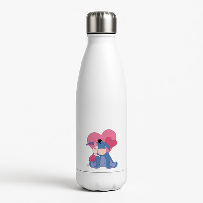 Donkey and Pig Valentine's White Water Bottle