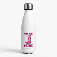 Zebra Print Pink Pony Club Water Bottle