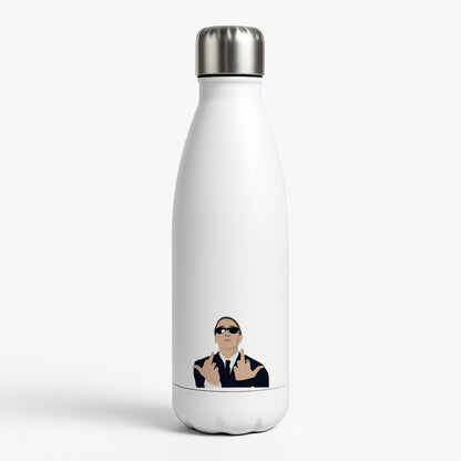 Middle Finger White Water Bottle