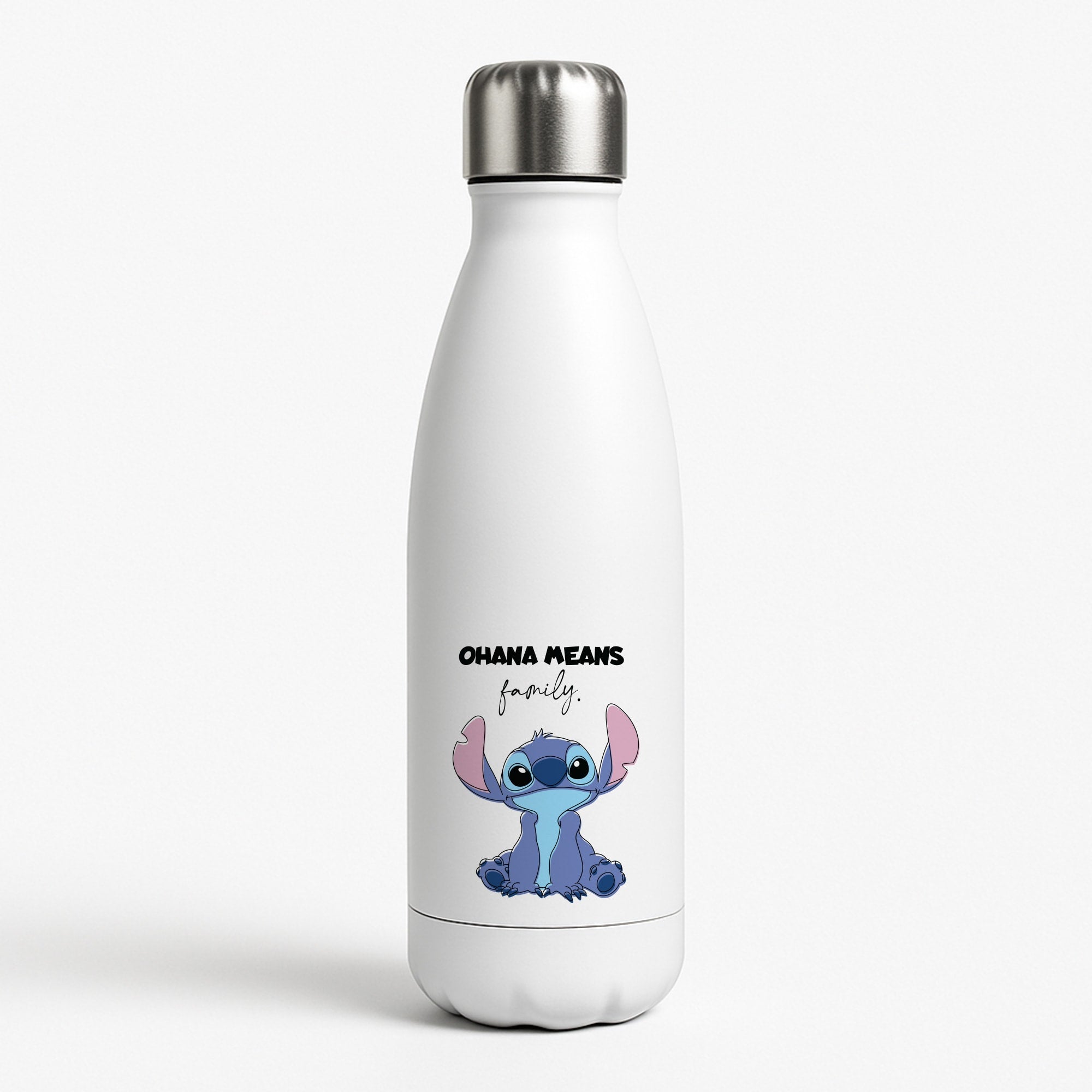 Ohana Means Family Pink Water Bottle