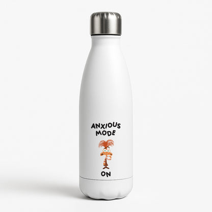 Anxious Mode On - Inside Out White Water Bottle