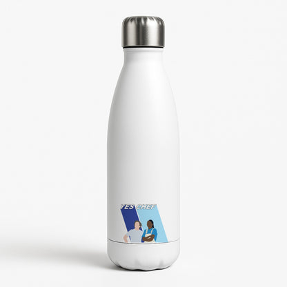 Yes Chef Blue White Water Bottle