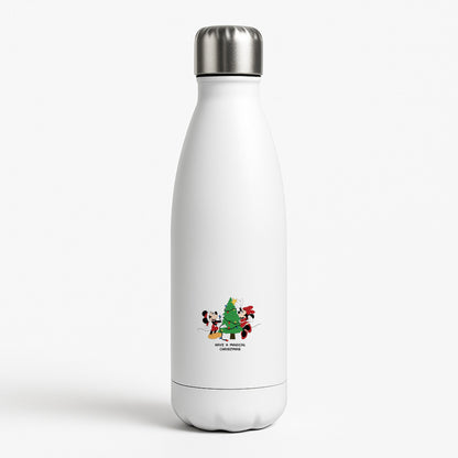 Festive Fairytale Mice - Christmas White Water Bottle