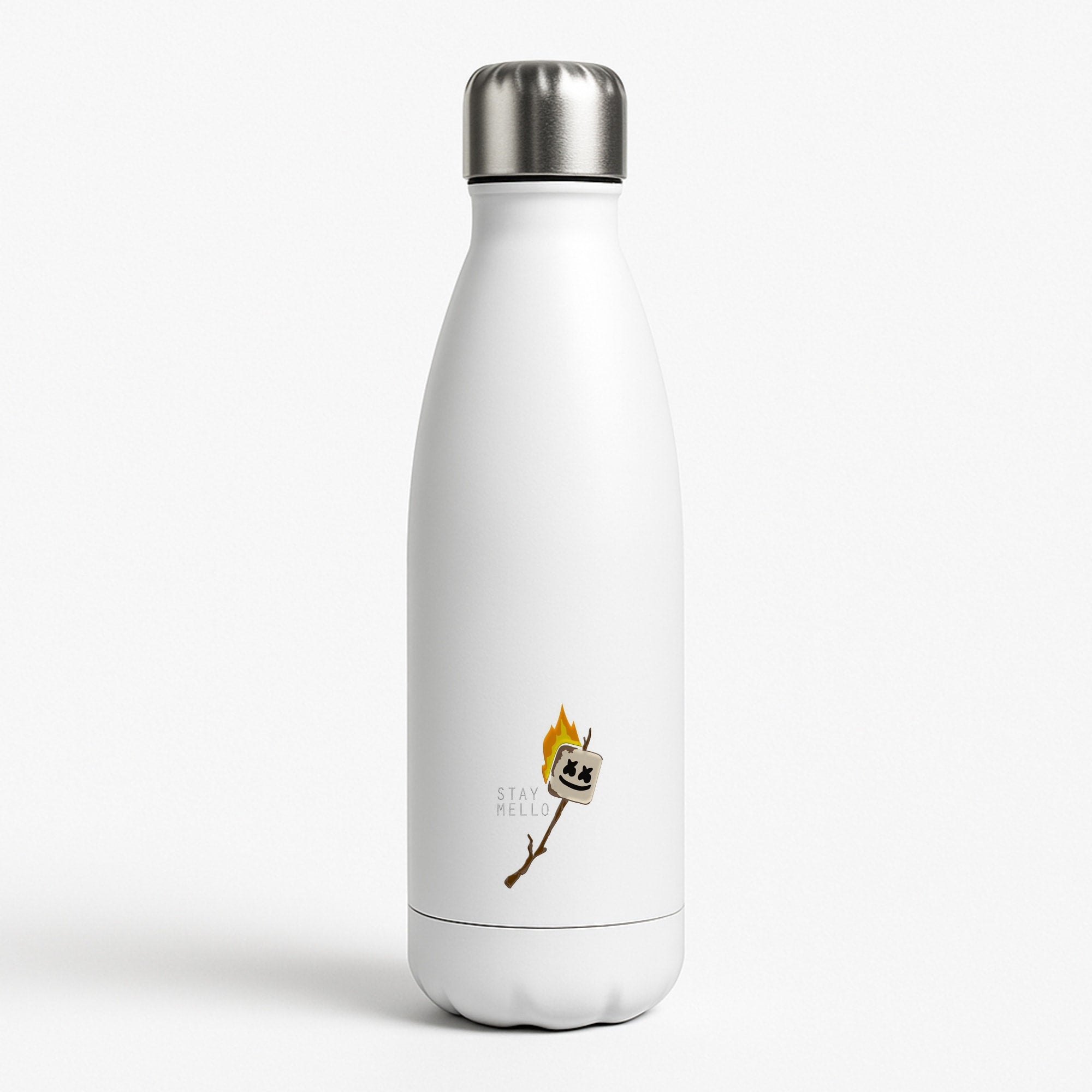Stay Mello White Helmet DJw - White Helmet DJ White Water Bottle