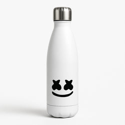 Black And White Helmet In Space  White Water Bottle