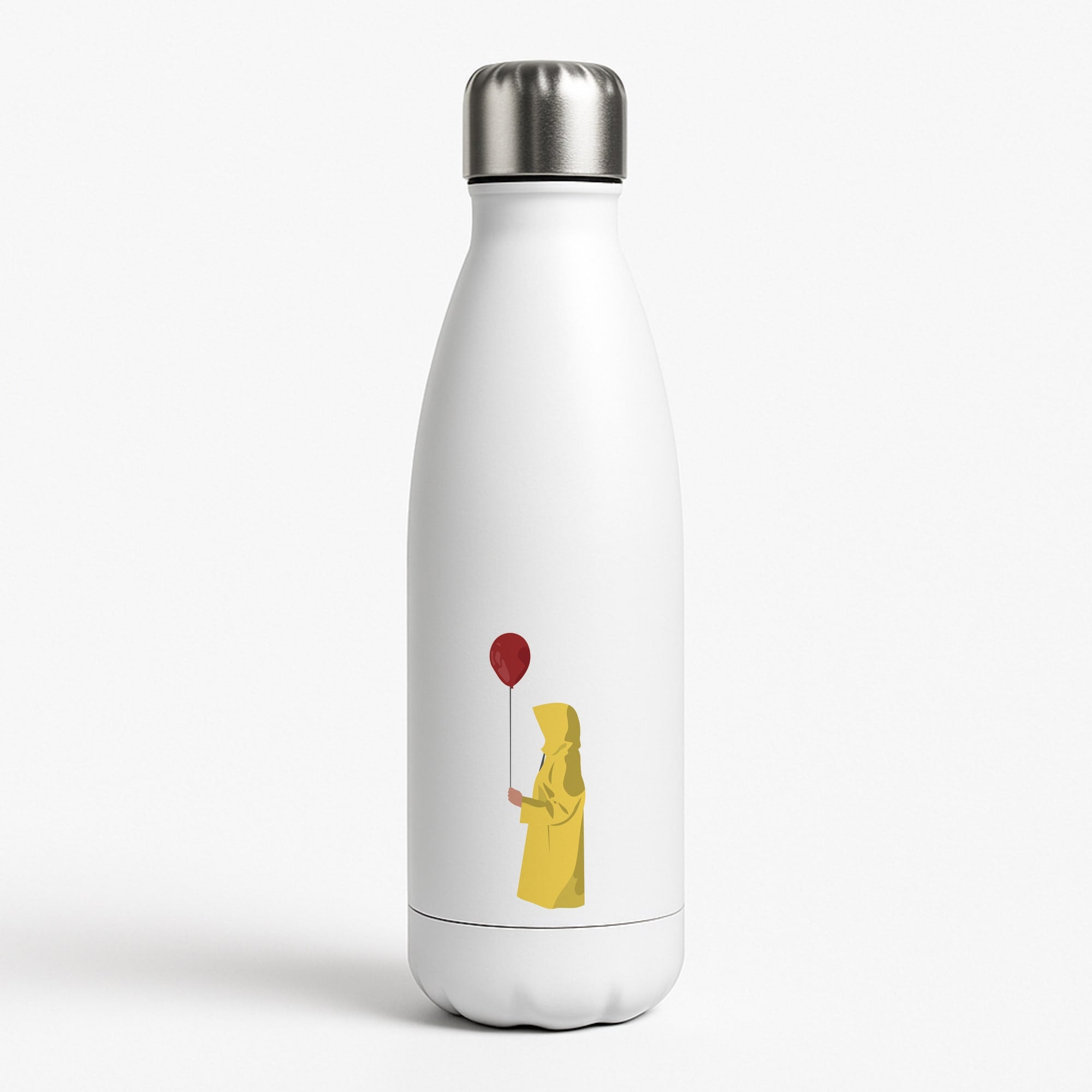 Holding Balloon - Clown White Water Bottle