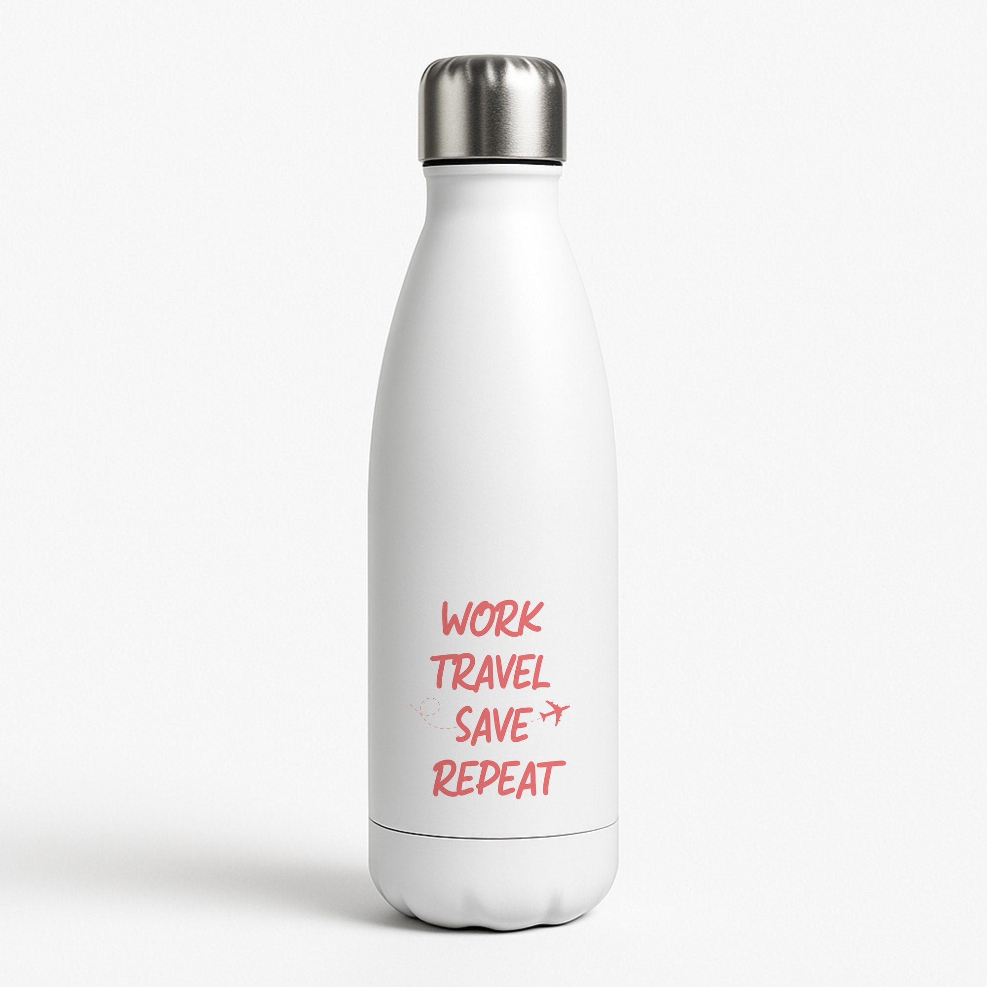 Work Travel Save Repeat - Travel Water Bottle