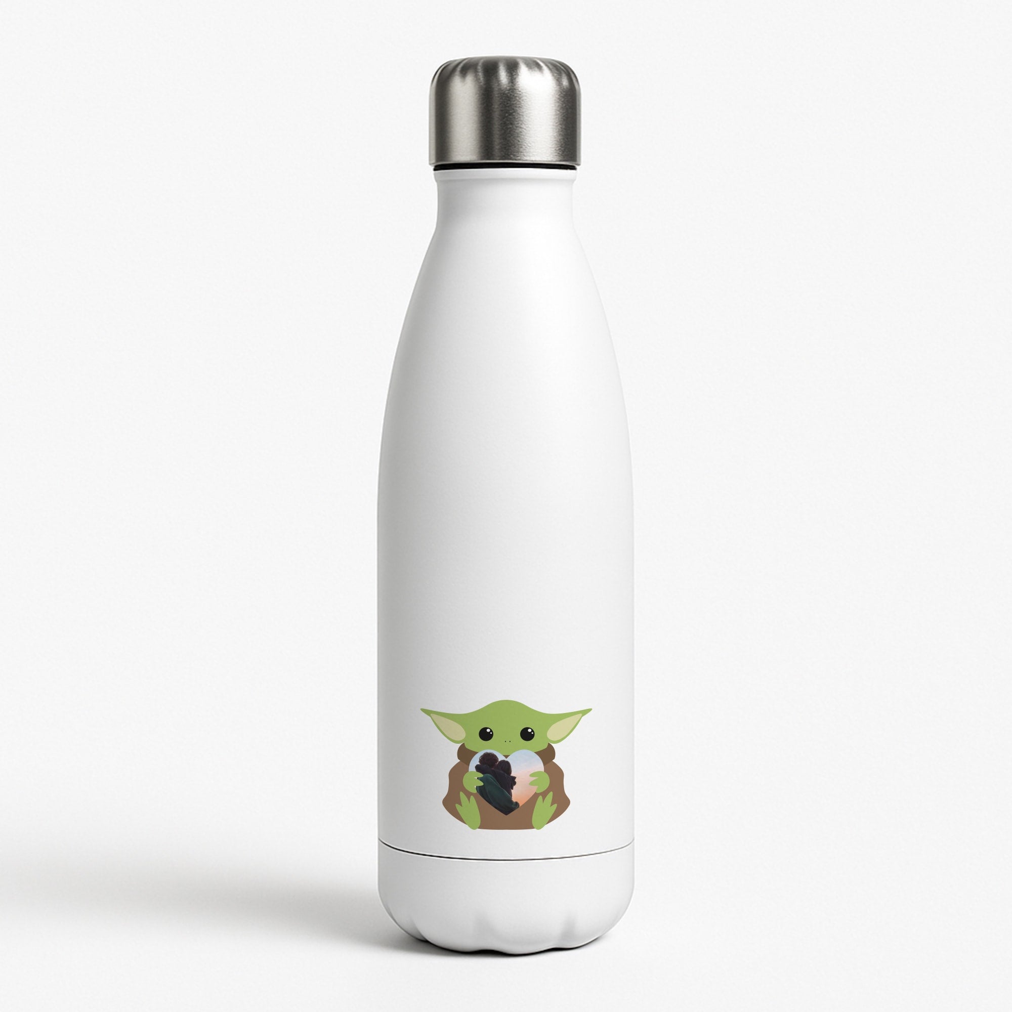 Baby Yoda - Personalised Couples Water Bottle