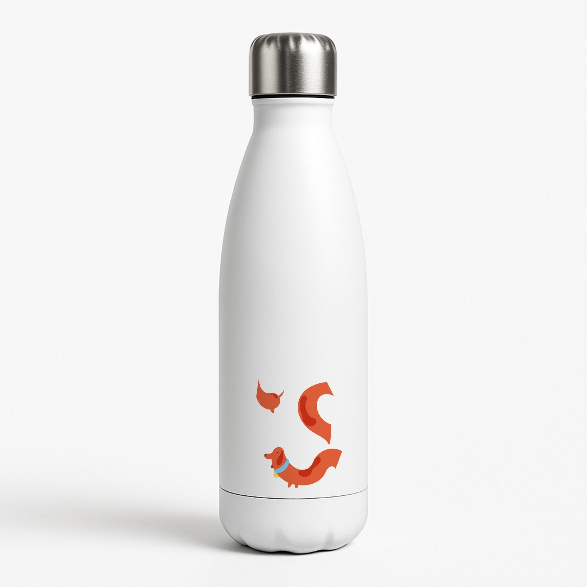 Sausage dog wrapped round - Dachshunds White Water Bottle