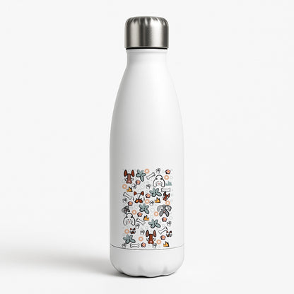 Bones and dogs - Dog Patterns White Water Bottle