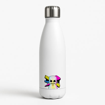 Neon Logo White Helmet DJ White Water Bottle