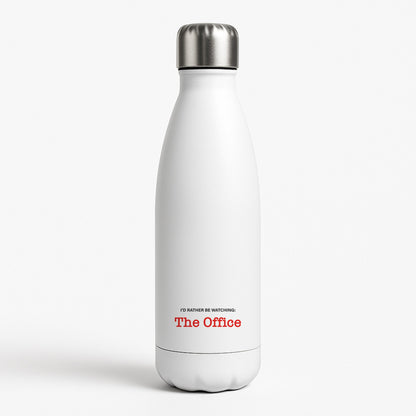 I'd Rather Be Watching The Office White Water Bottle