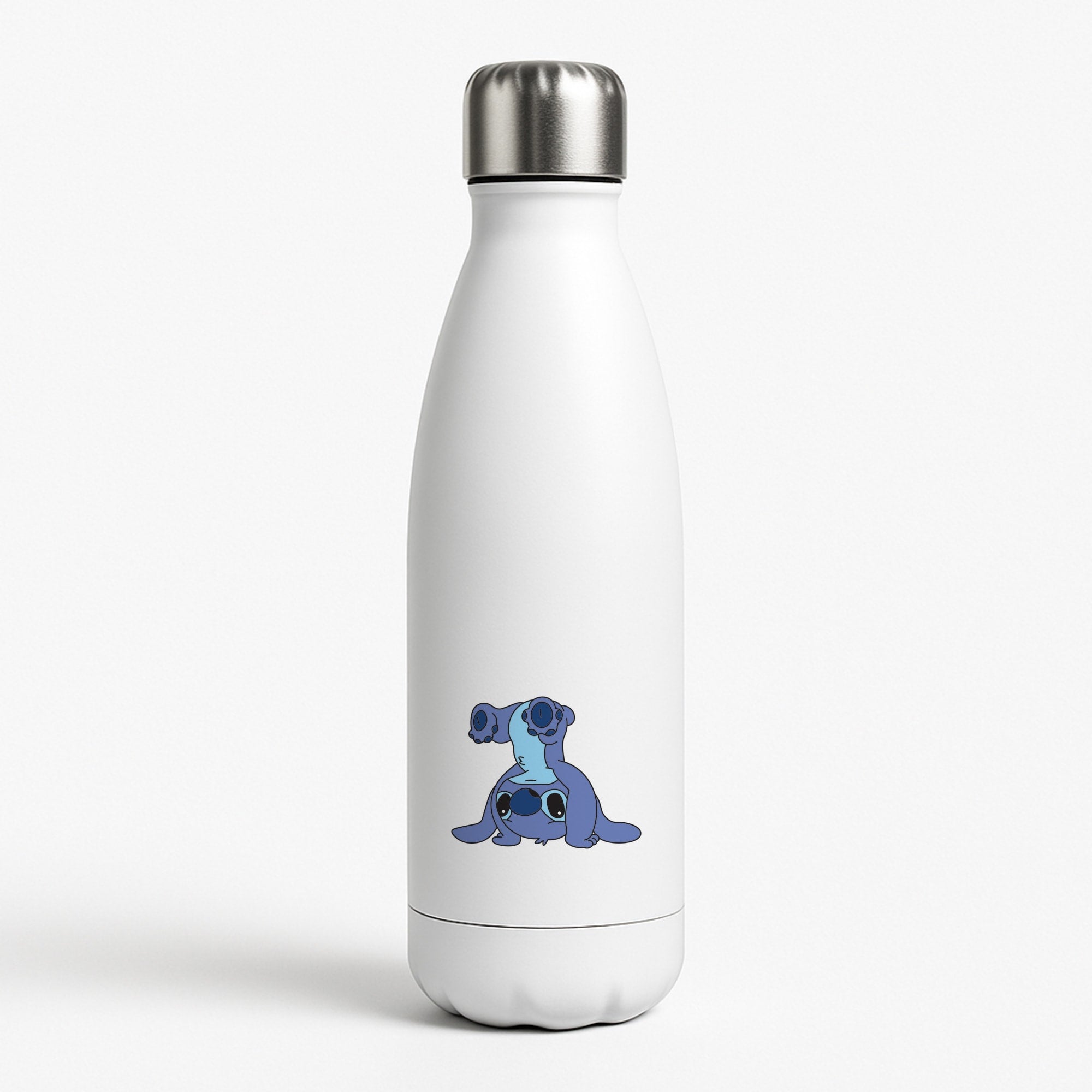 Cute Blue Alien Handstand Water Bottle