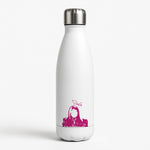 Pink Gaga Silhouette  White Water Bottle