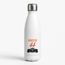 F1 Car Hamilton White Water Bottle