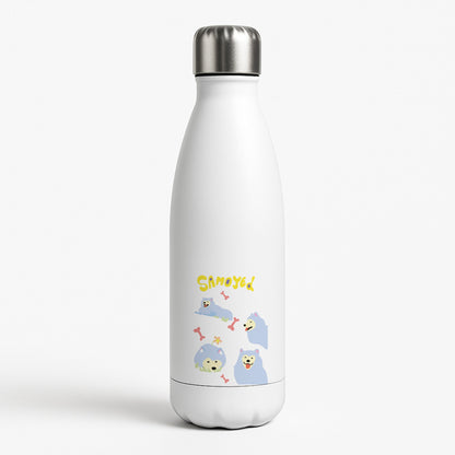 Samoyed - Dog Patterns White Water Bottle
