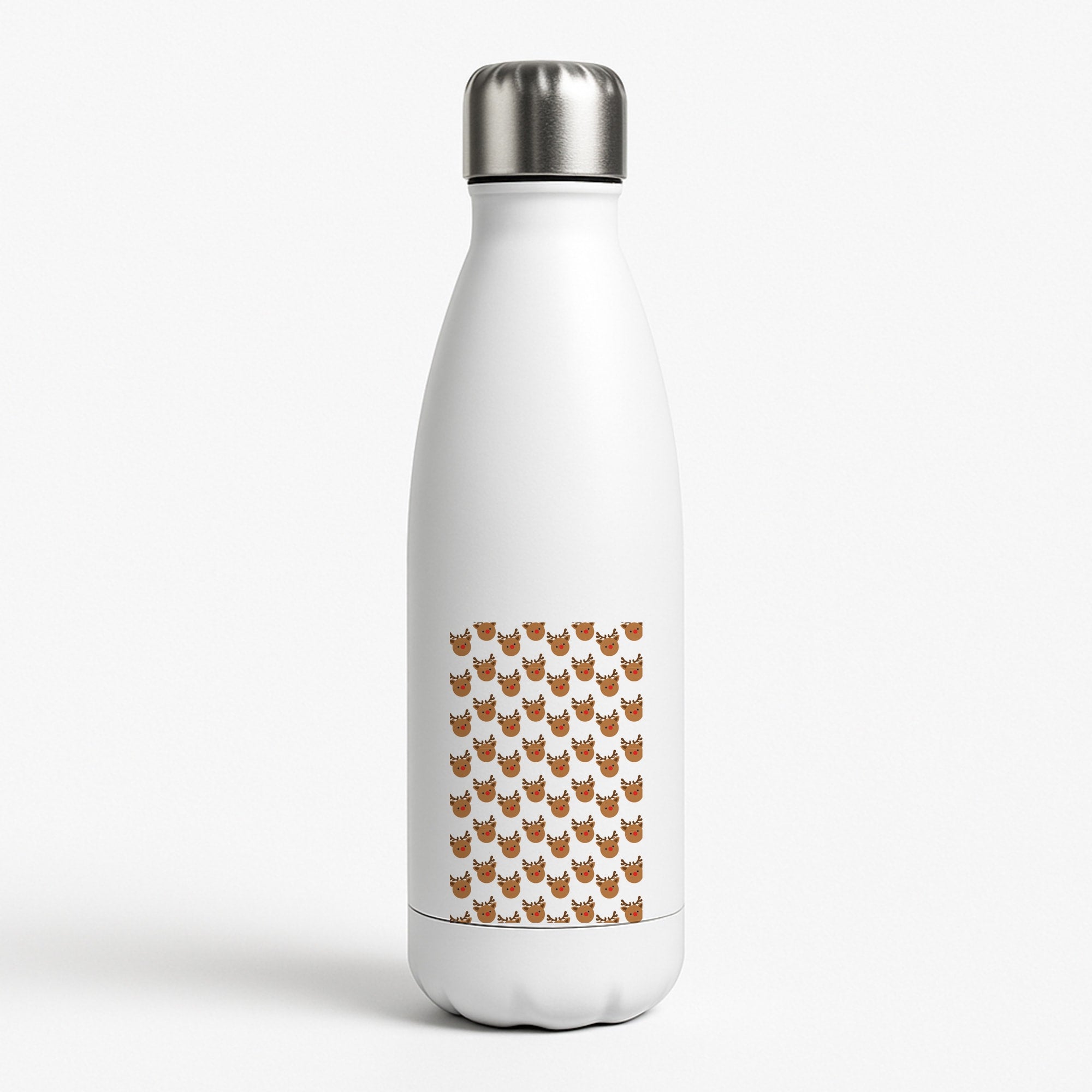 Rudolph Pattern - Christmas Patterns Water Bottle