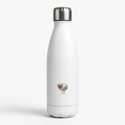 Mining Chicken White Water Bottle
